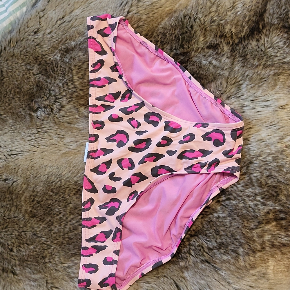 DKNY pink leopard tankini runched top and Bottoms - Picture 10 of 16